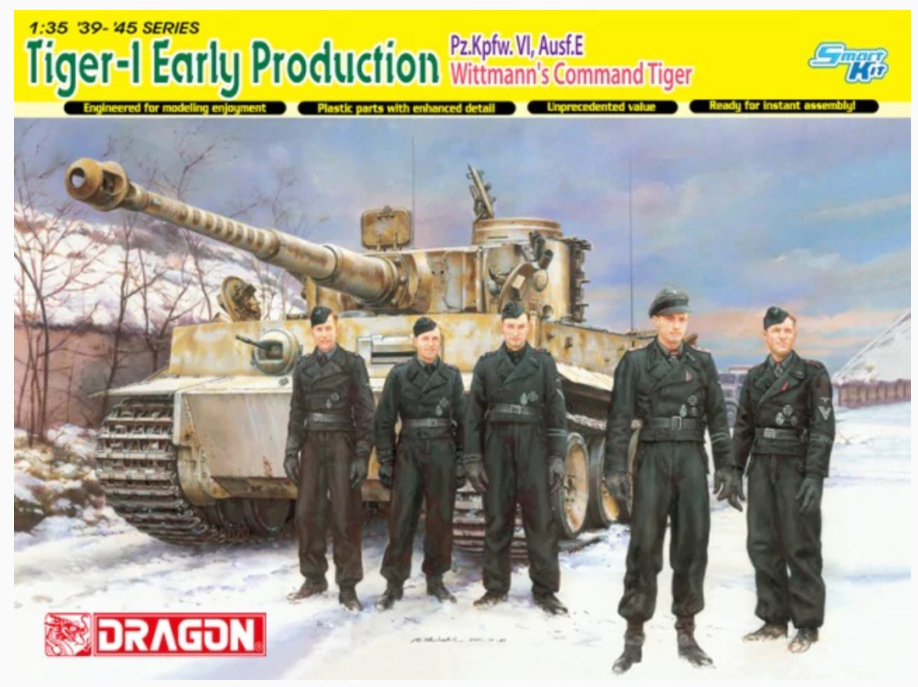 Tiger-1 Early production, kit Dragon 9ktj