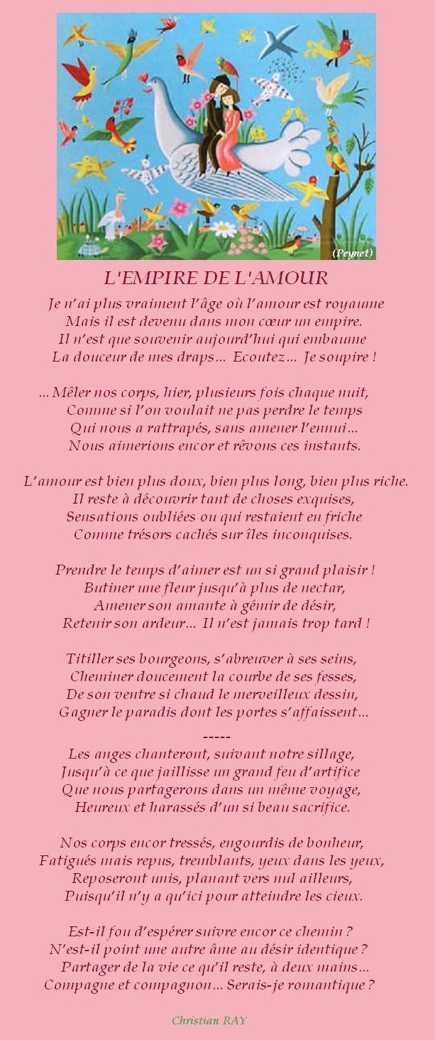 Poemes En Ligne Vos Poemes Un Seul Par Jour Les Poemes Erotiques Descriptifs Ne Sont Pas Les Bienvenus Sur Ce Site L Empire De L Amour Oasis Des Artistes