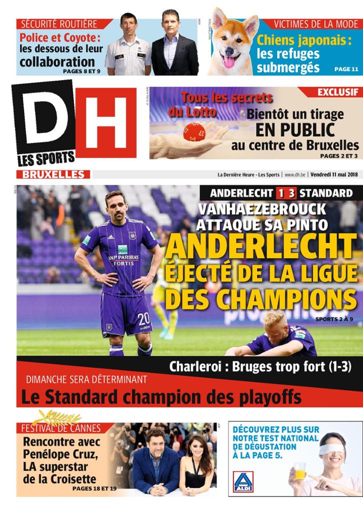 La Dernière Heure (2 Editions) Du Vendredi 11 Mai 2018