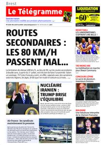 Le Télégramme ( Brest) Du Mercredi 9 Mai 2018