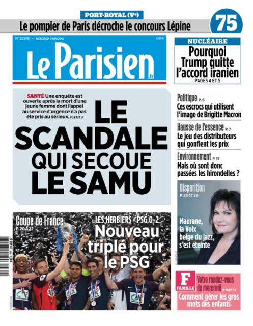 Le Parisien Du Mercredi 9 Mai 2018