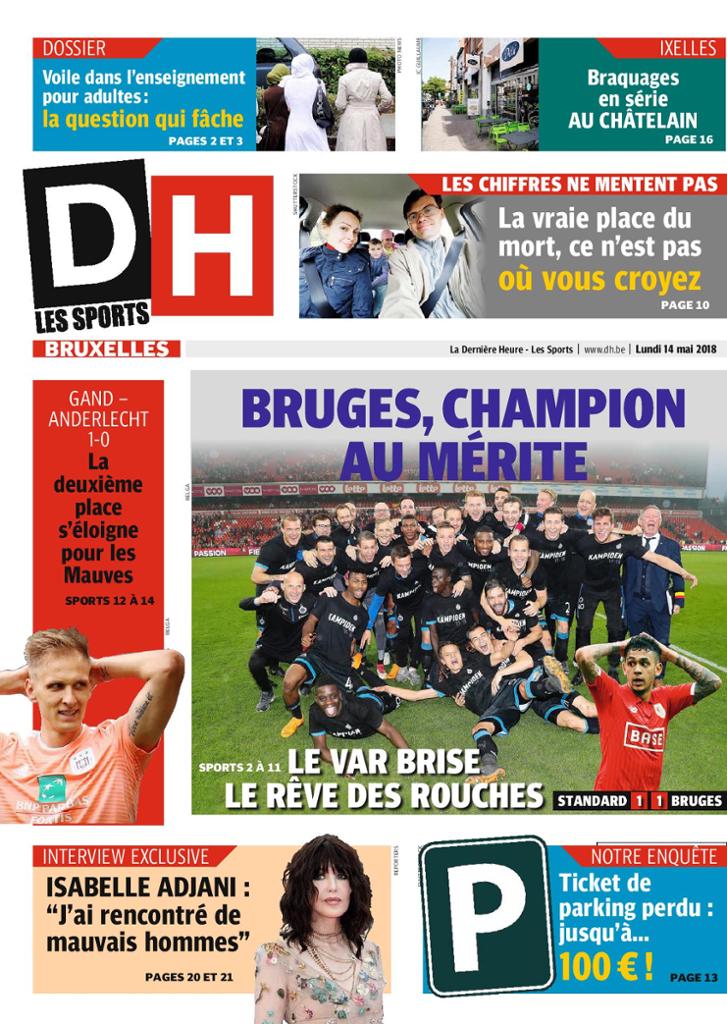 La Dernière Heure (2 Editions) Du Lundi 14 Mai 2018
