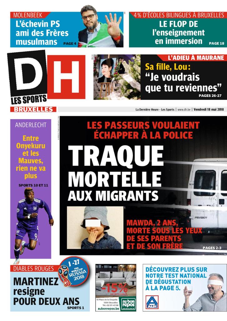 La Dernière Heure (2 Editions) Du Vendredi 18 Mai 2018