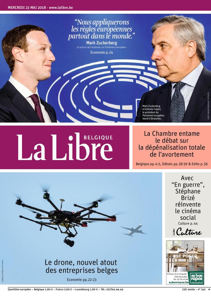 La Libre Belgique Du Mercredi 23 Mai 2018