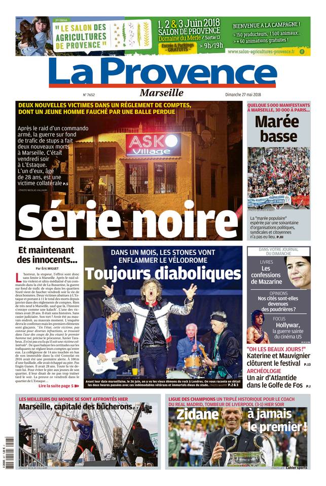 La Provence Marseille Du Dimanche 27 Mai 2018