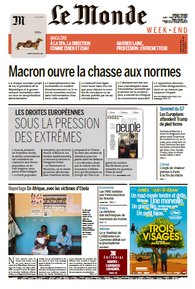 Le Monde week end & Magazine Du samedi 9 juin 2018