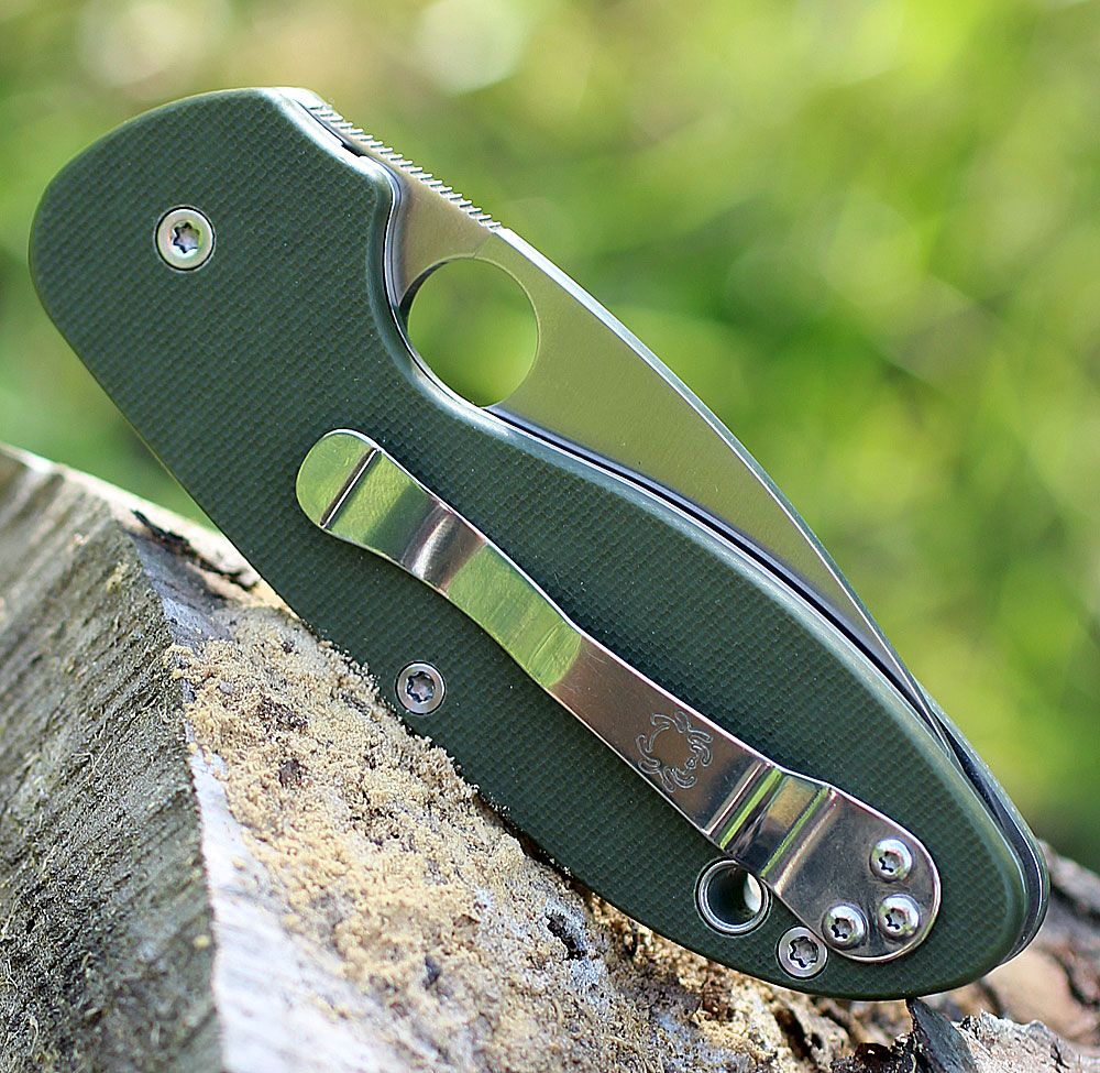 Couteau Spyderco Efficient Lame Acier 8Cr13MoV Plain Manche Green G-10 SC216GPGR -France Des Couteaux Soldes 2024 83vh