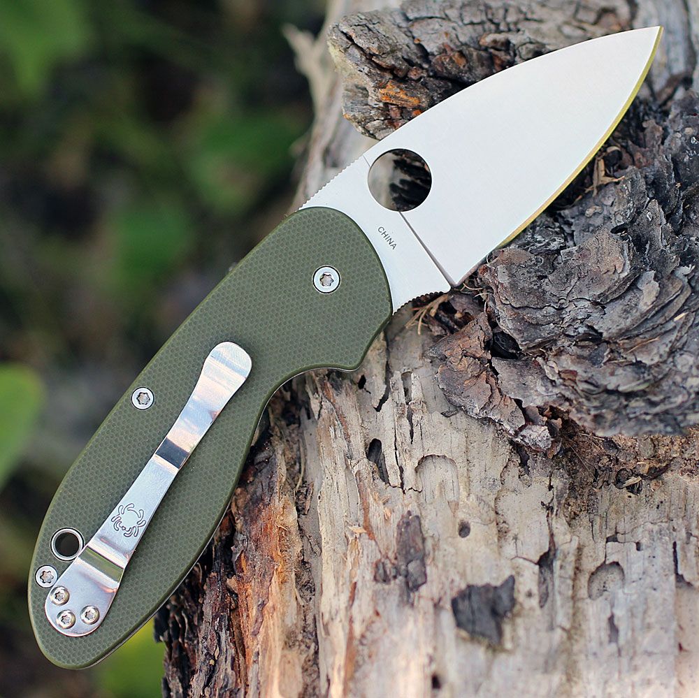 Couteau Spyderco Efficient Lame Acier 8Cr13MoV Plain Manche Green G-10 SC216GPGR -France Des Couteaux Soldes 2024 bo4d