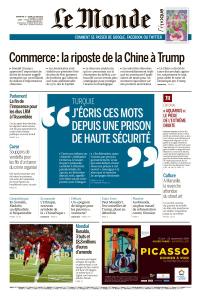 Le Monde Du Dimanche 17 & Lundi 18 Juin 2018