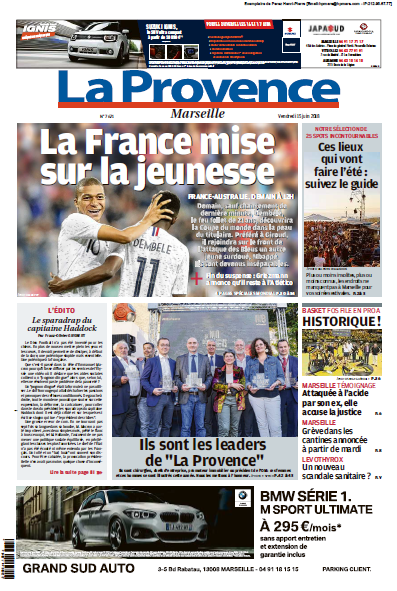 La Provence Marseille  Du Vendredi 15 Juin 2018