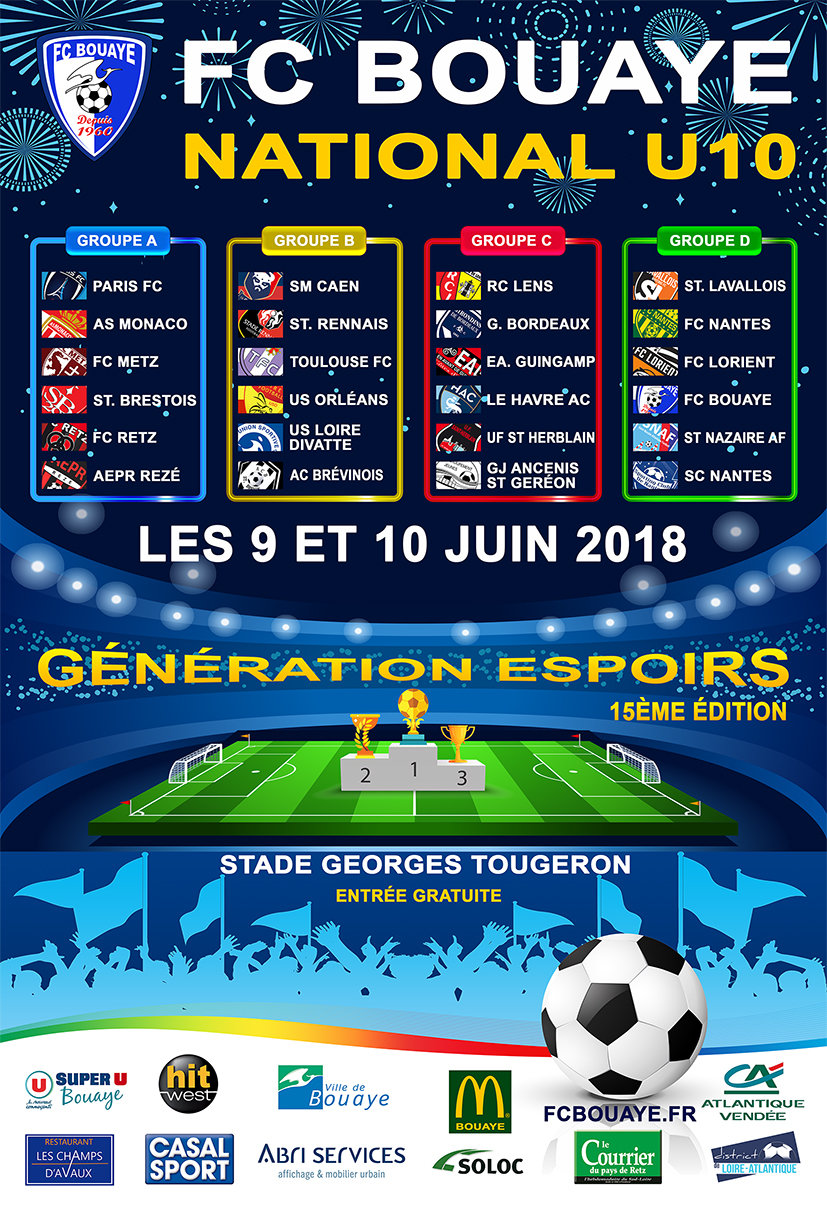 Cfa Girondins : Les U10 6èmes du tournoi national de Bouayes - Formation Girondins 