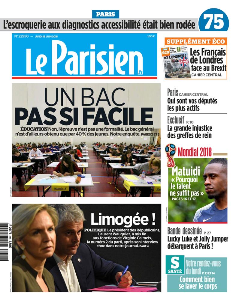 Le Parisien Du Lundi 18 Juin 2018