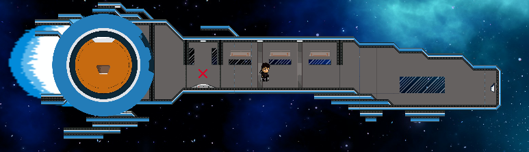 Our spaceship Alt text