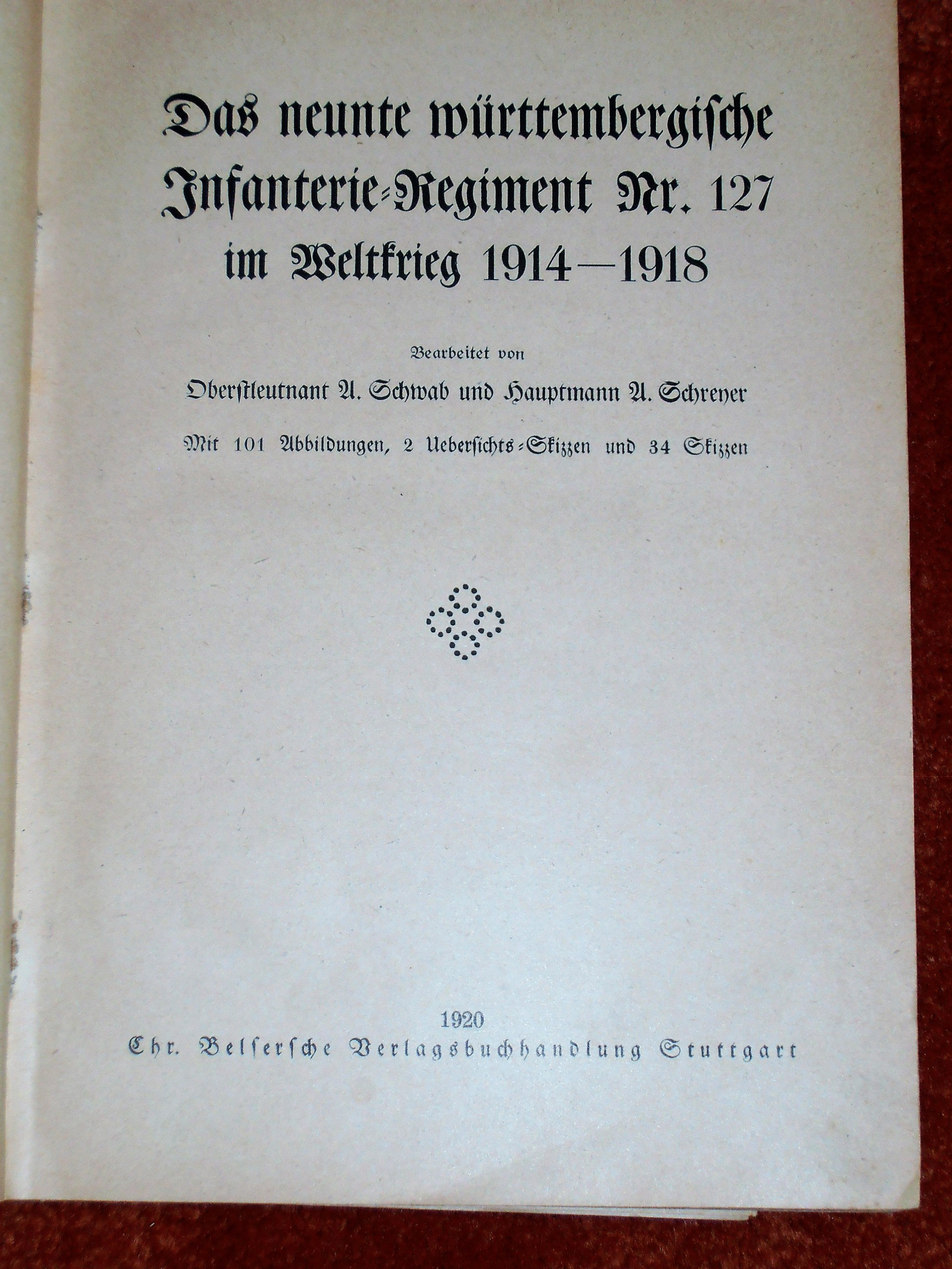 (E) historique régiment allemand -  infanterie régiment 127--vendu -- 9yvc