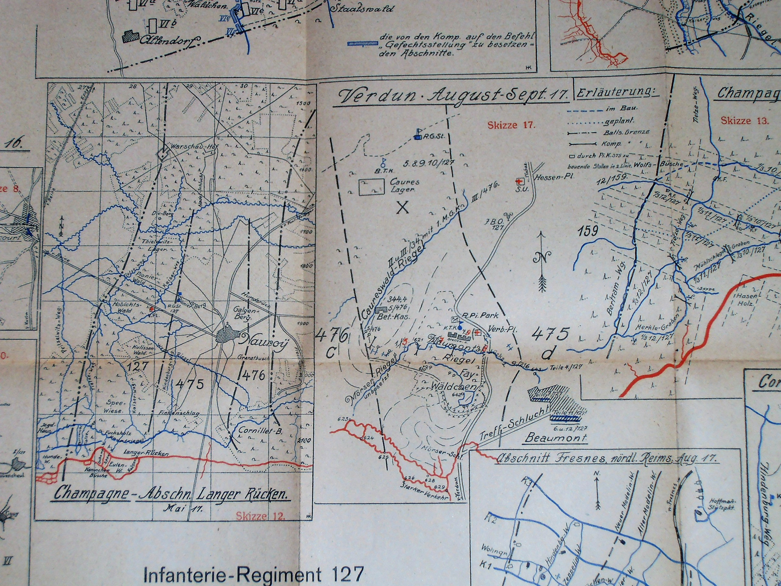 (E) historique régiment allemand -  infanterie régiment 127--vendu -- Hqsb