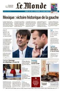 Le Monde Du Mardi 3 Juillet 2018