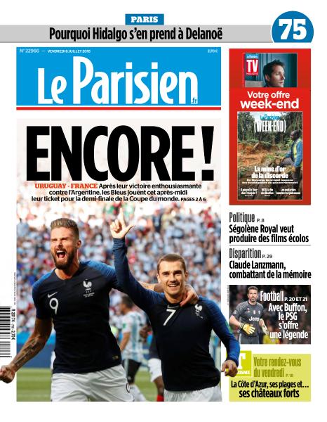 Le Parisien Du Vendredi 6 Juillet 2018