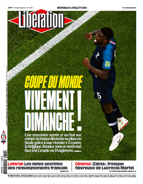 Libération Du Mercredi 11 Juillet 2018