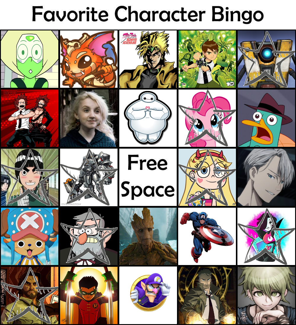Favorite Character Bingo R2mw