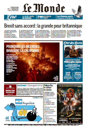 Le Monde Du Vendredi 10 Août 2018