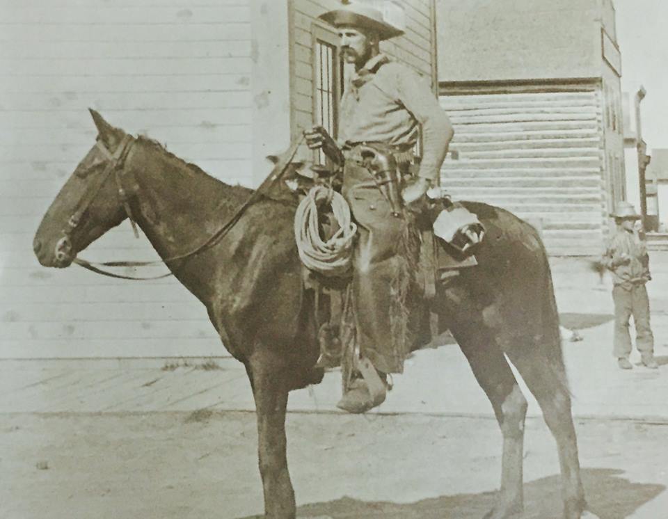 Photo Cow-Boy et sa monture 1880 Yvmi