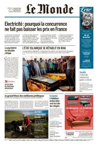 Le Monde Du Dimanche 19 & Lundi 20 Août 2018