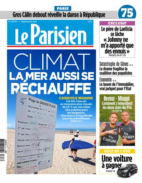 Le Parisien Du Samedi 18 Août 2018