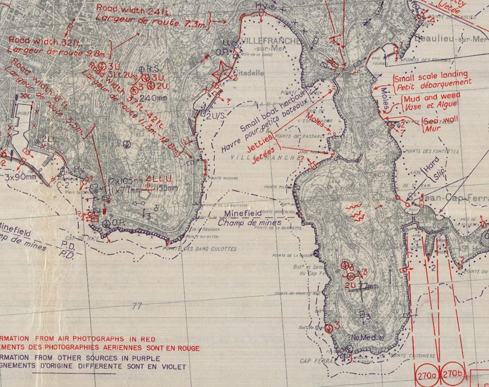 Küstenfront von Nizza bis St Raphael 1941 Rt5e