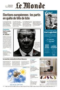 Le Monde Du Mardi 21 Août 2018