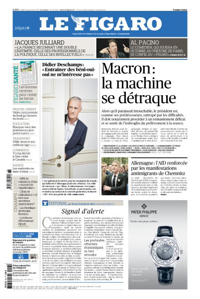 Le Figaro Du Lundi 3 Septembre 2018