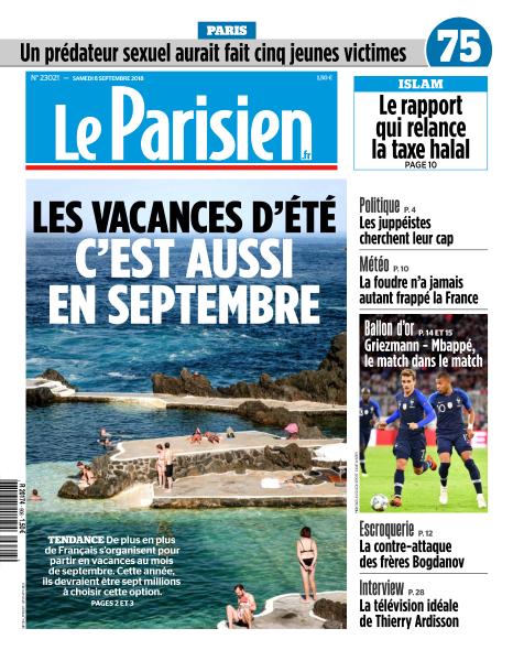 Le Parisien Du Samedi 8 Septembre 2018