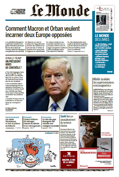 Le Monde Du Vendredi 7 Septembre 2018
