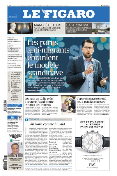 Le Figaro Du Samedi 8 & Dimanche 9 Septembre 2018