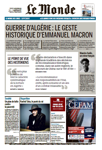 Le Monde Du Vendredi 14 Septembre 2018