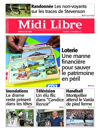 Midi libre ( Édition Du Soir ) Du Vendredi 14 Septembre 2018
