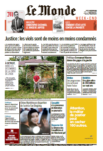 Le Monde Week-End & Mag  & 2 Suppléments Du Samedi 15 Septembre 2018