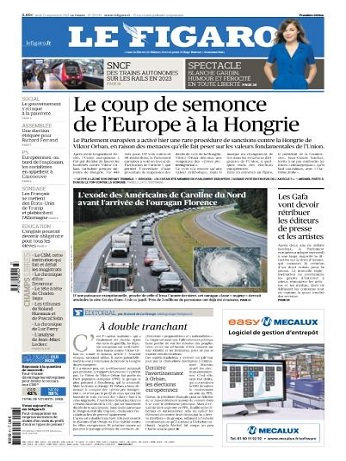 Le Figaro Du Jeudi 13 Septembre 2018