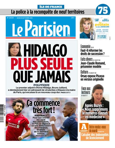 Le Parisien Du Mardi 18 Septembre 2018