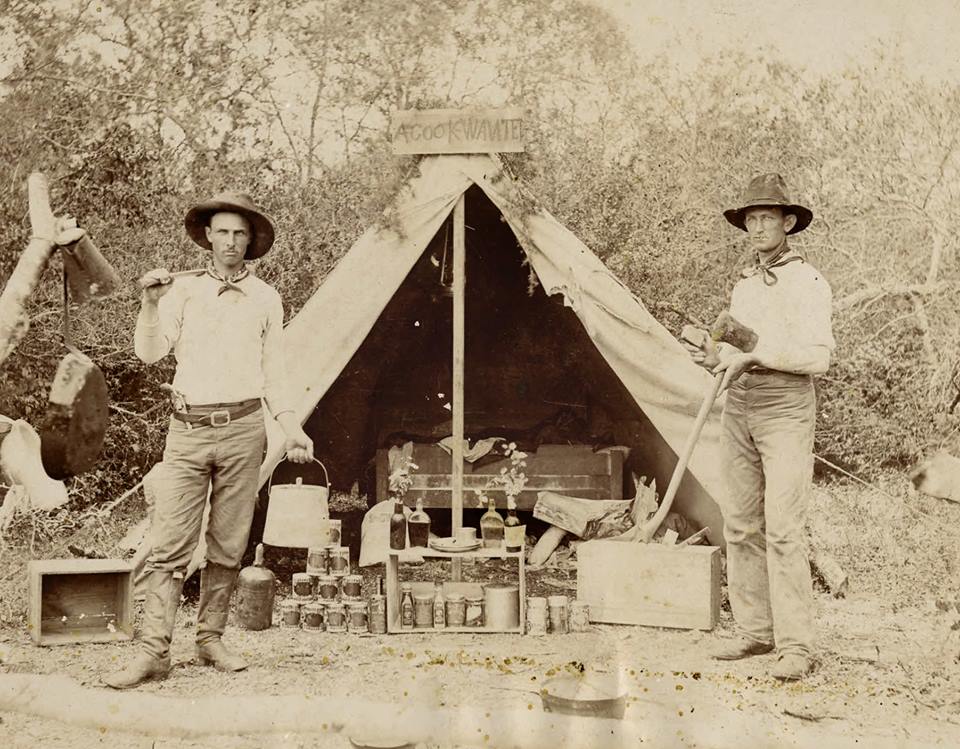Cows - Boys - tente - campement - 1890 Rb1t