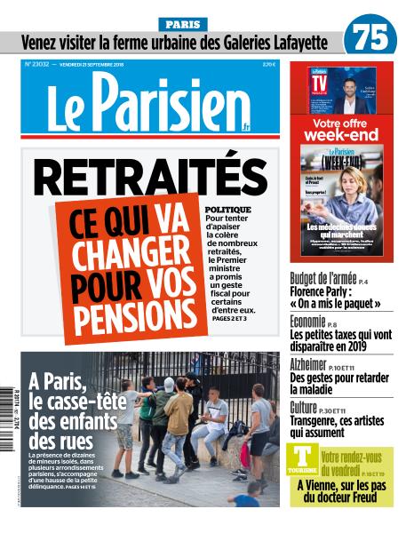 Le Parisien Du Vendredi 21 Septembre 2018