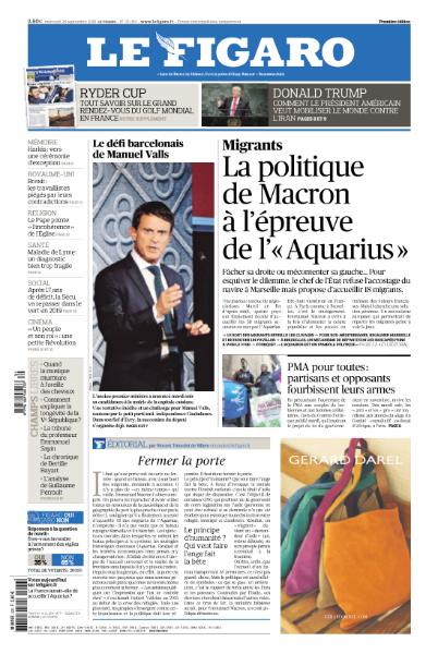 Le Figaro & Le Figaroscope du Mercredi 26 Septembre 2018