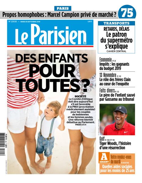 Le Parisien Du Mardi 25 Septembre 2018