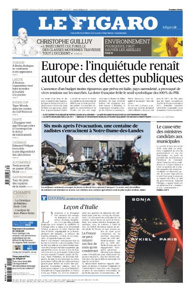 Le Figaro Du Samedi 29 & Dimanche 30 Septembre 2018