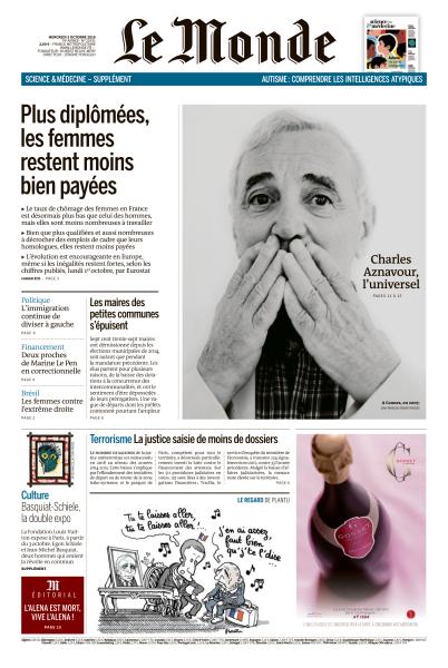 Le Monde Du Mercredi 3 Octobre 2018