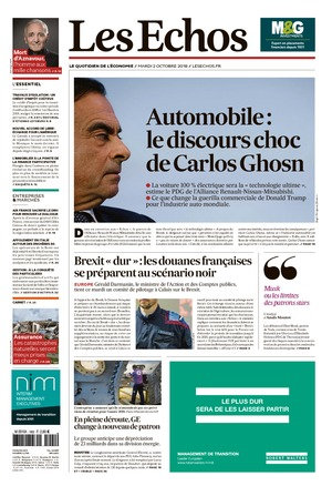 Les Echos & Les Echos Sociétés Du Mardi 2 Octobre 2018