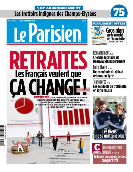 Le Parisien Du Jeudi 11 Octobre 2018