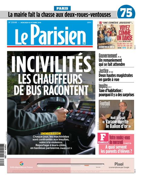 Le Parisien Du Mercredi 10 Octobre 2018