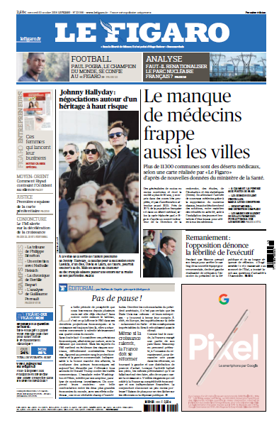 Le Figaro & Figaroscope Du Mercredi 10 Octobre 2018
