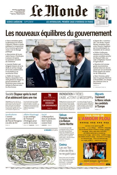 Monde Du Mercredi 17 Octobre 2018