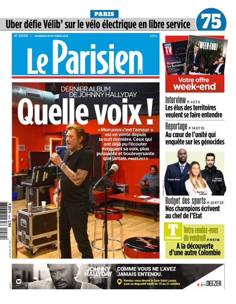 Le Parisien du Vendredi 19 Octobre 2018